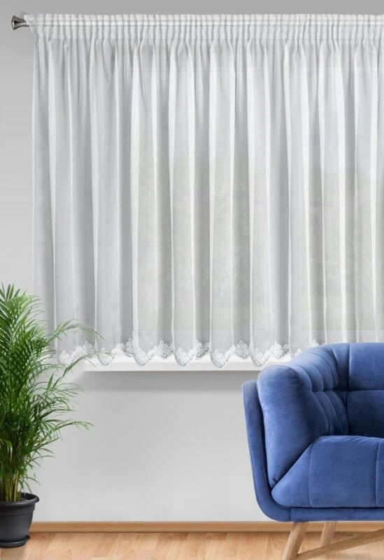 FIRANA GOTOWA LIZ 2 NA TAŚMIE 300 X 145 CM BIAŁY