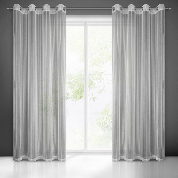 FIRANA GOTOWA NOELIA 140 X 250 CM SREBRNY