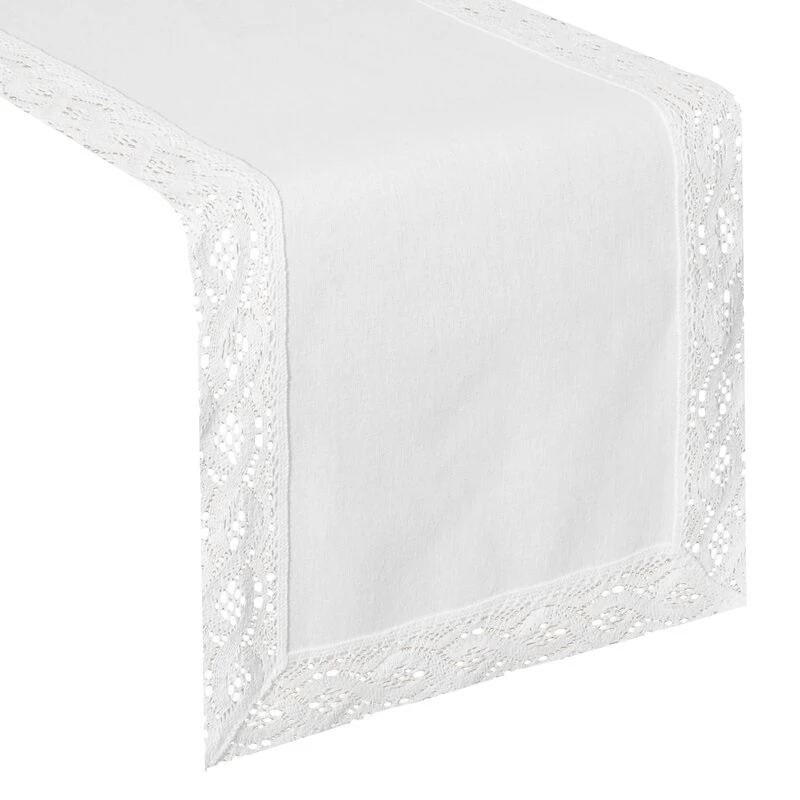 OBRUS SUSAN 40 X 140 CM BIAŁY