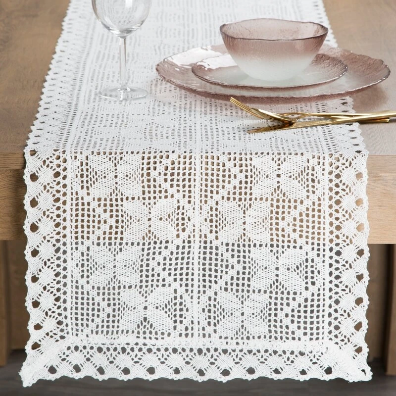 OBRUS MARTHA 40 X 140 CM BIAŁY