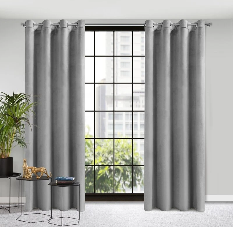 ZASŁONA GOTOWA D91 ROSA 140 X 250 CM STALOWY