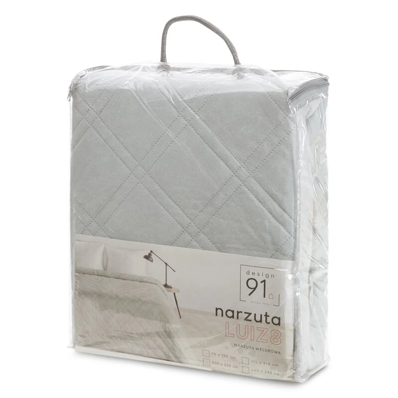 NARZUTA D91 LUIZ 8 200 X 220 CM SREBRNY