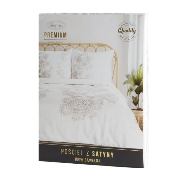 KOMPLET POŚCIELI SATYNOWEJ PREMIUM27 220 X 200 CM BIAŁY