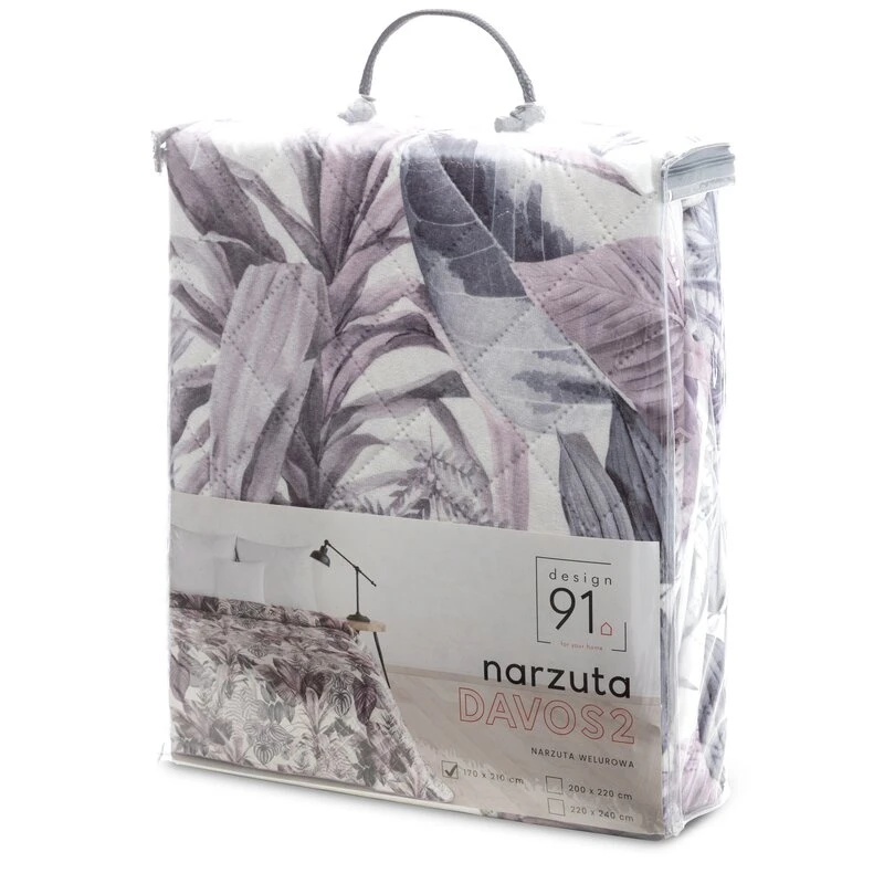 NARZUTA D91 DAVOS2 170 X 210 CM FIOLETOWY