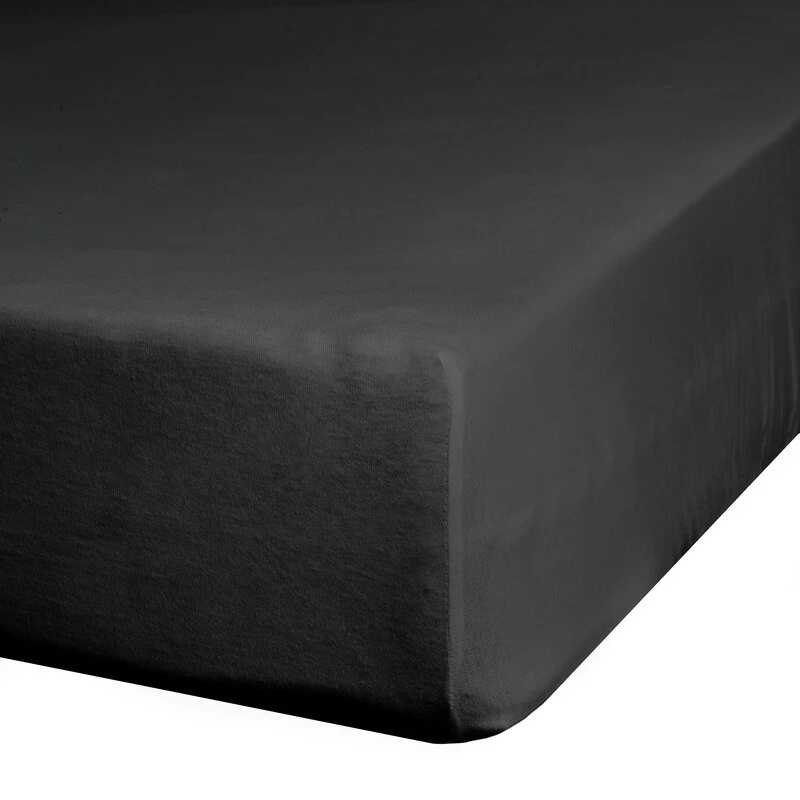 PRZEŚCIERADŁO Z GUMKĄ JERSEY D91 240 X 220 X 30 CM CZARNY