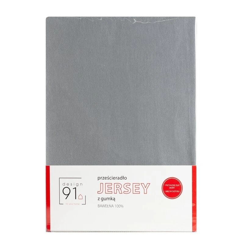 PRZEŚCIERADŁO Z GUMKĄ JERSEY D91 120 X 200 X 25 CM STALOW
