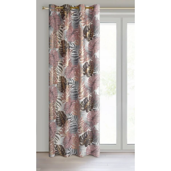 ZASŁONA GOTOWA KORFU 140 X 250 CM PUDROWY RÓŻ