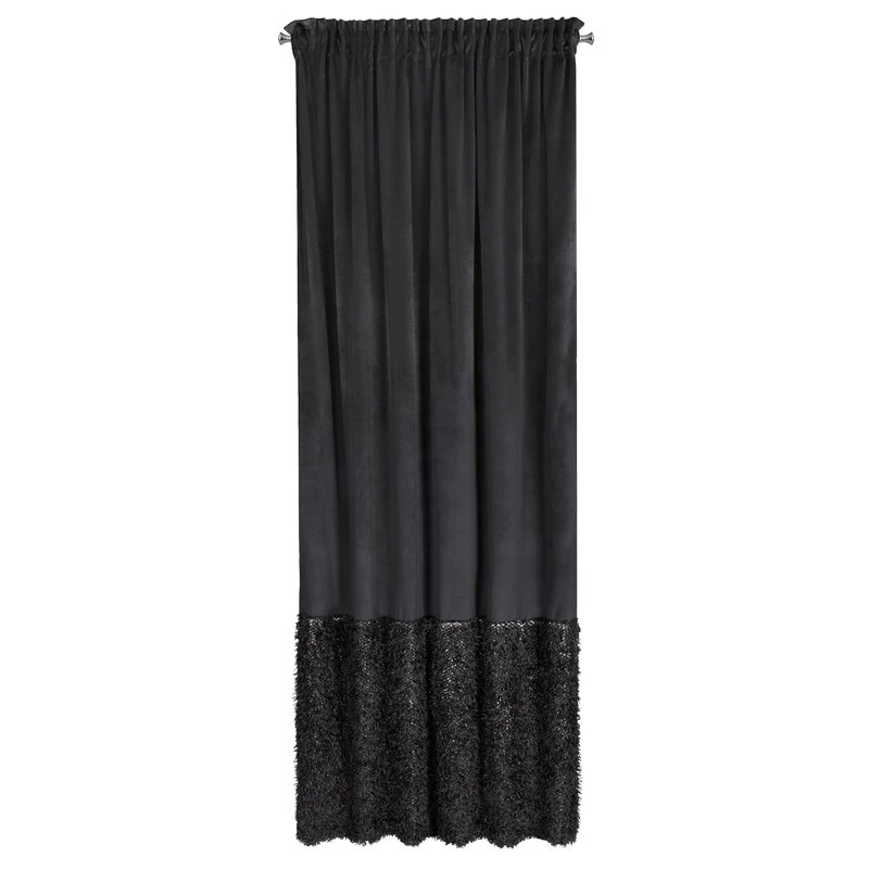 ZASŁONA GOTOWA MARION 2 NA TAŚMIE 140 X 270 CM CZARNY