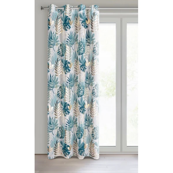 ZASŁONA GOTOWA KERI 140 X 250 CM TURKUSOWY