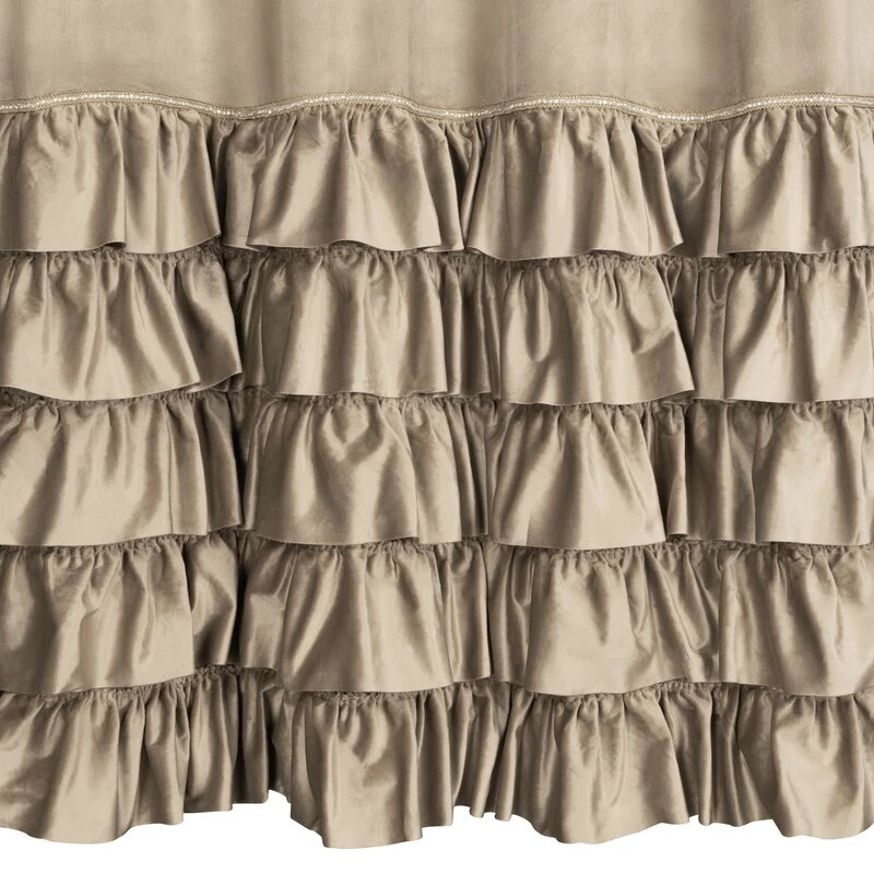 ZASŁONA GOTOWA CARLI 140 X 250 CM CIEMNOBEŻOWY