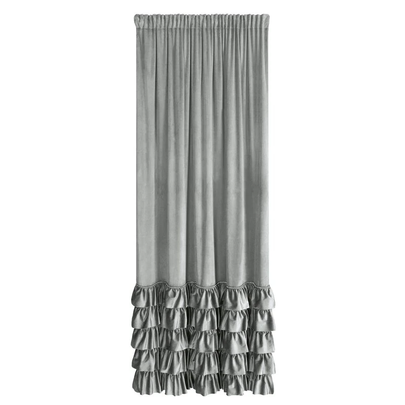 ZASŁONA GOTOWA CARLI NA TAŚMIE 140 X 270 CM SREBRNY