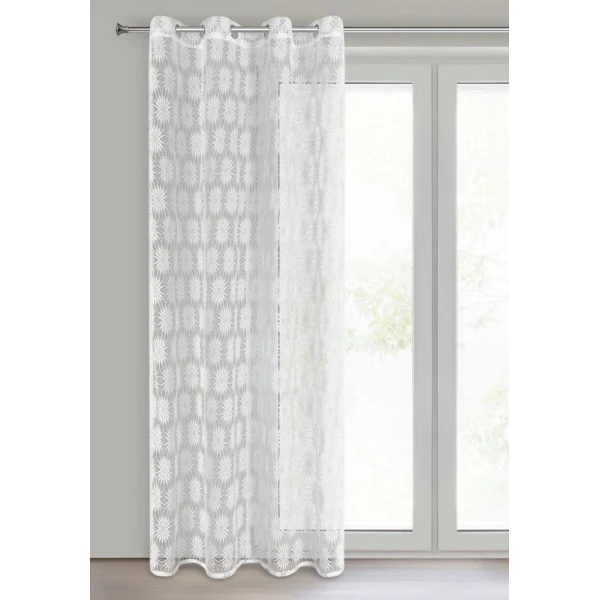 FIRANA GOTOWA ROZI 140 X 250 CM BIAŁY