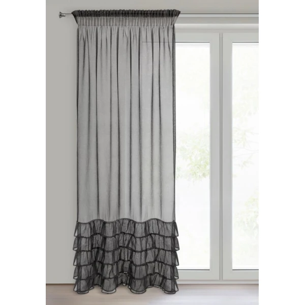 FIRANA GOTOWA CARLI NA TAŚMIE 140 X 250 CM CZARNY