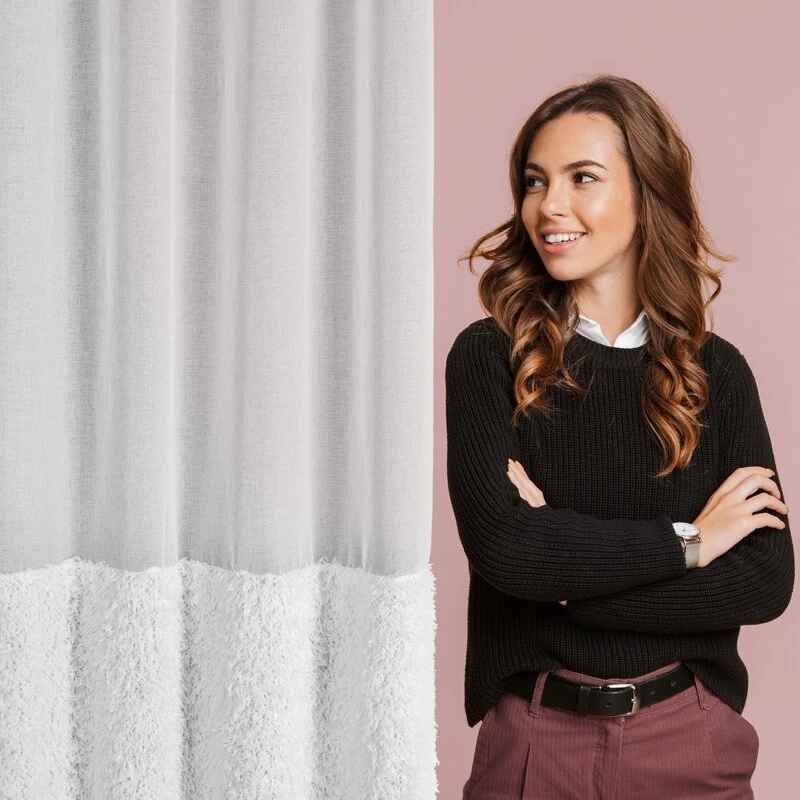 FIRANA GOTOWA MARION 140 X 250 CM BIAŁY