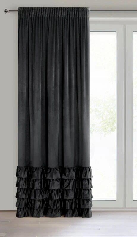 ZASŁONA GOTOWA DANI NA TAŚMIE 140 X 270 CM CZARNY