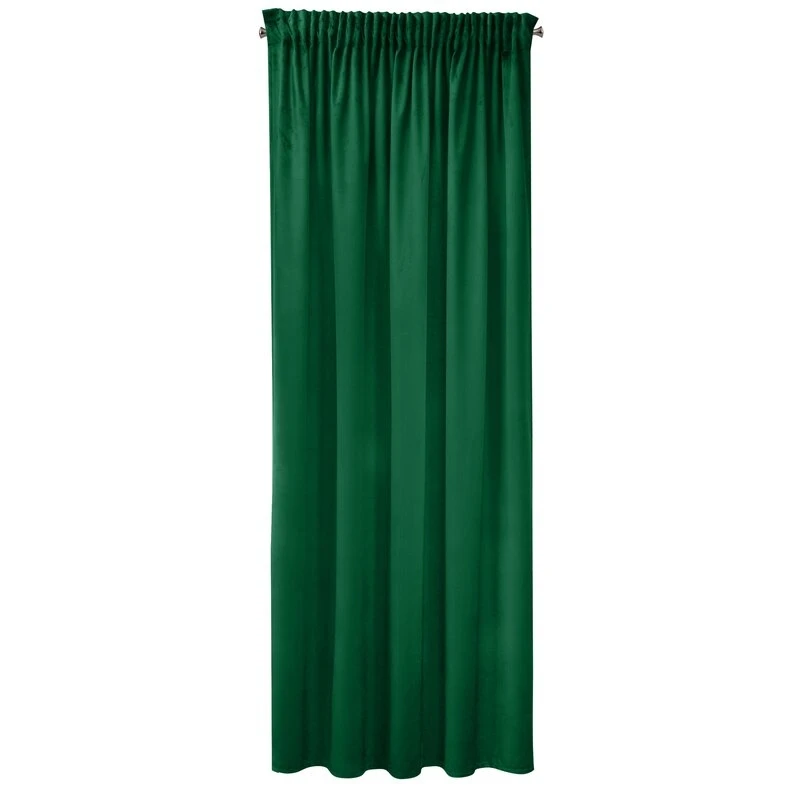 ZASŁONA GOTOWA SIBEL NA TAŚMIE 140 X 270 CM CIEMNOZIELONY