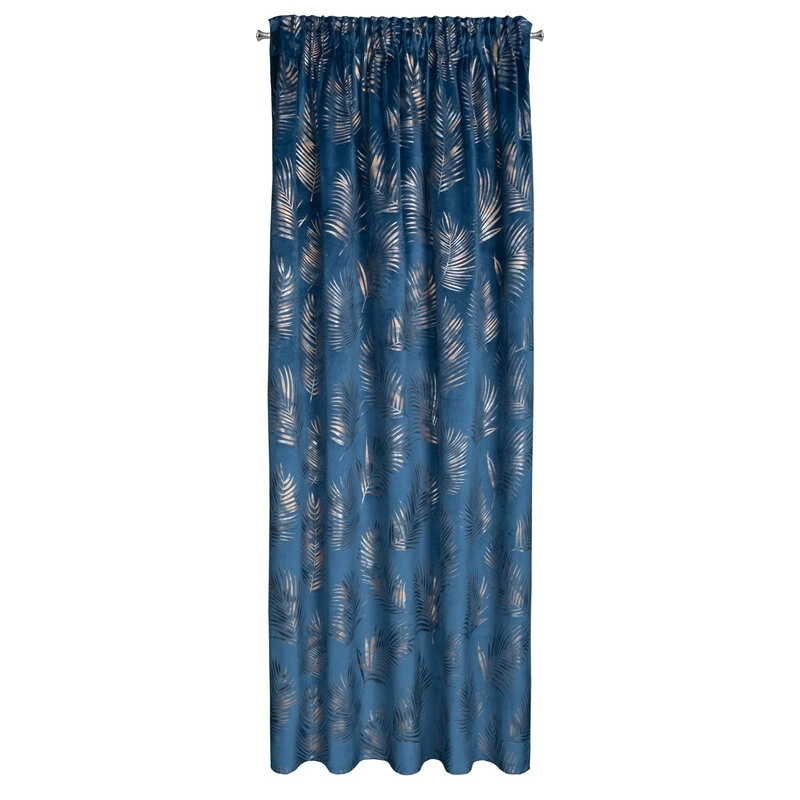 ZASŁONA GOTOWA GLORIA NA TAŚMIE 140 X 300 CM GRANATOWY