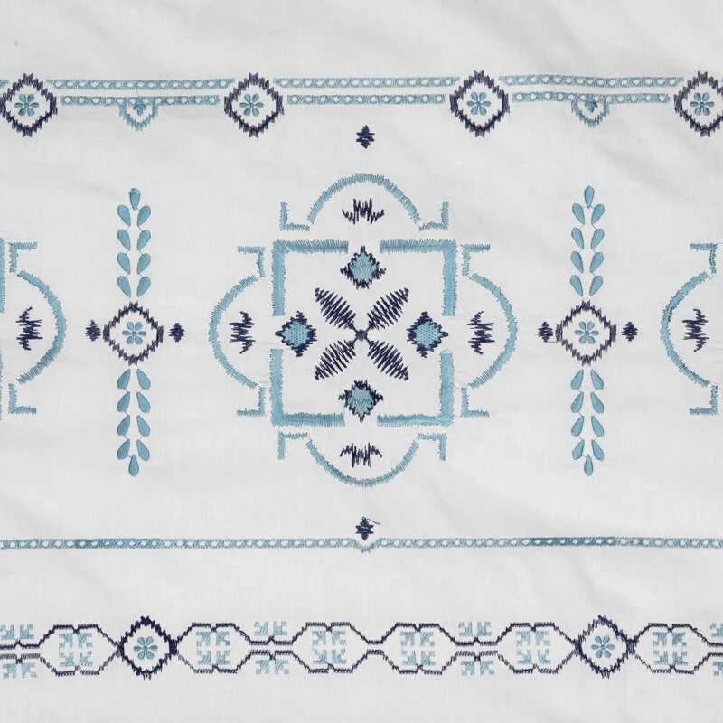 KOMPLET POŚCIELI SATYNOWEJ HAFT 220 X 200 CM BIAŁY