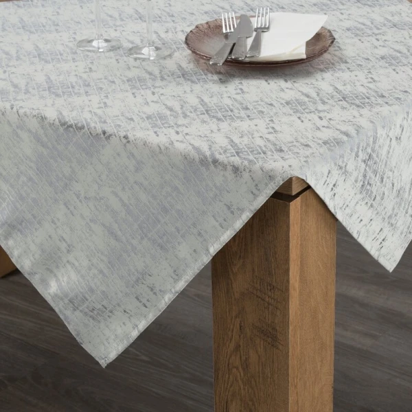OBRUS ALINA 85 X 85 CM SREBRNY