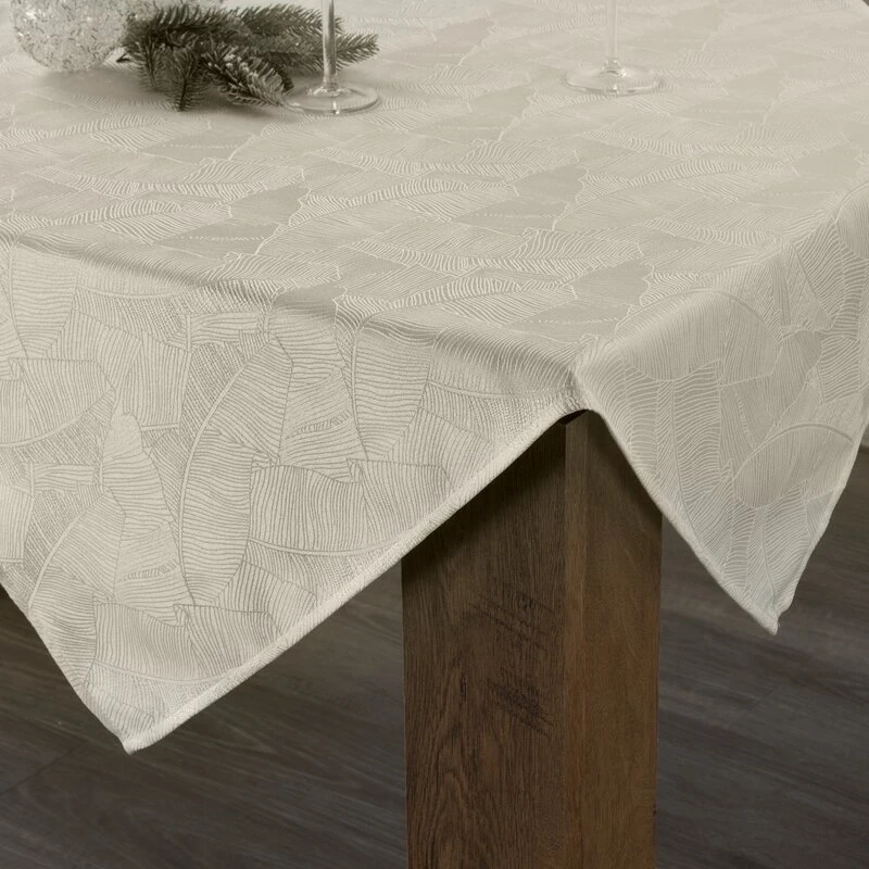 OBRUS ISLA 140 X 260 CM KREMOWY