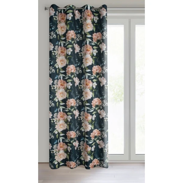 ZASŁONA GOTOWA SALMA 140 X 270 CM CZARNY