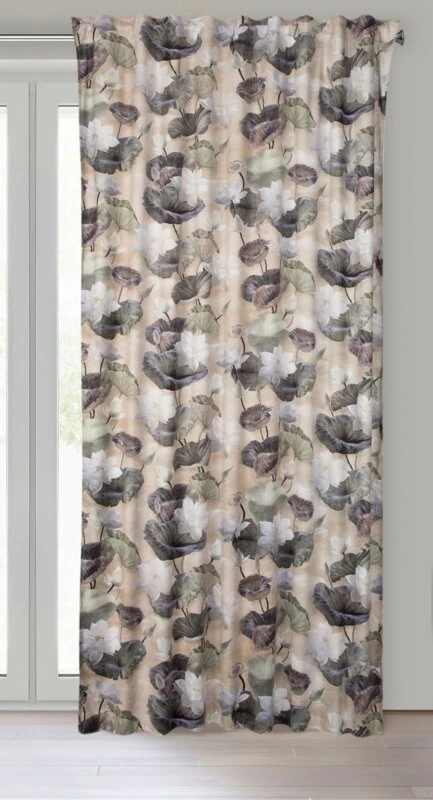 ZASŁONA GOTOWA LOTOS NA TAŚMIE 140 X 270 CM BEŻOWY