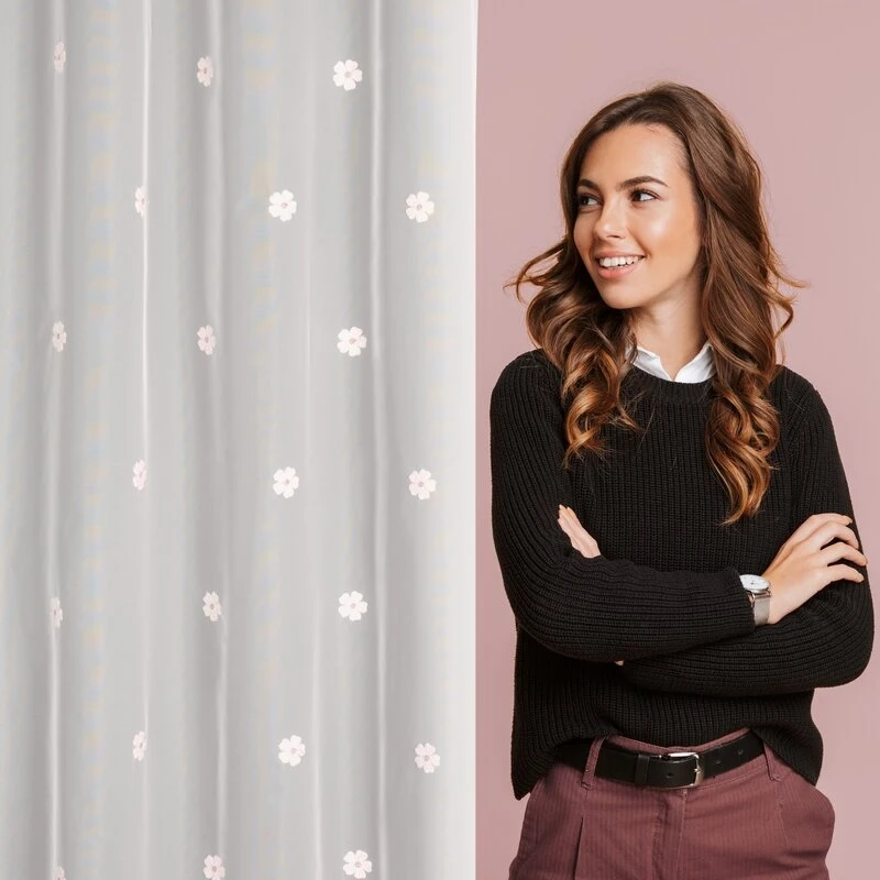 FIRANA GOTOWA ELSA 140 X 250 CM BIAŁY