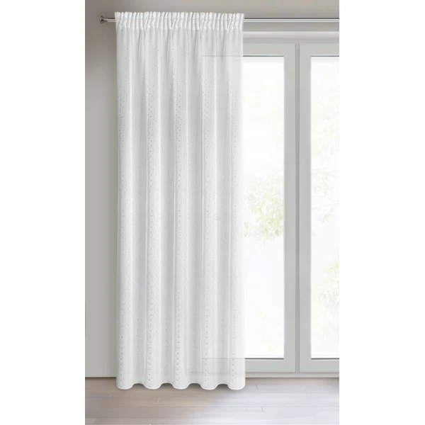 FIRANA GOTOWA SIBEL NA TAŚMIE 140 X 270 CM BIAŁY