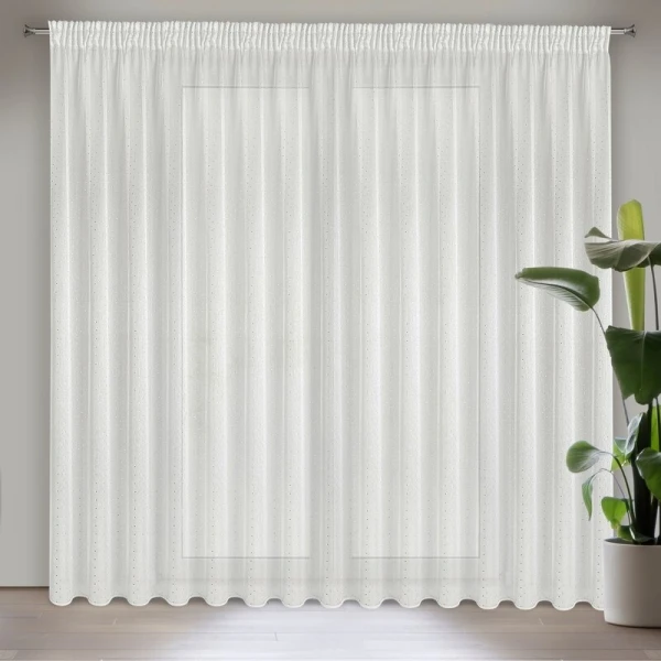 FIRANA GOTOWA SIBEL NA TAŚMIE 300 X 250 CM BIAŁY