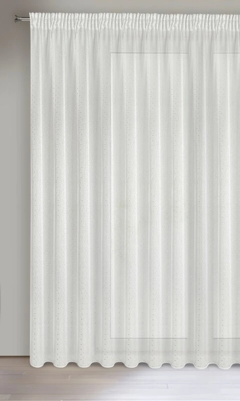 FIRANA GOTOWA SIBEL NA TAŚMIE 300 X 250 CM BIAŁY