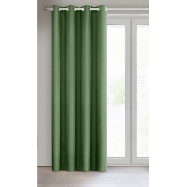 ZASŁONA GOTOWA RITA 140 X 250 CM CIEMNOZIELONY