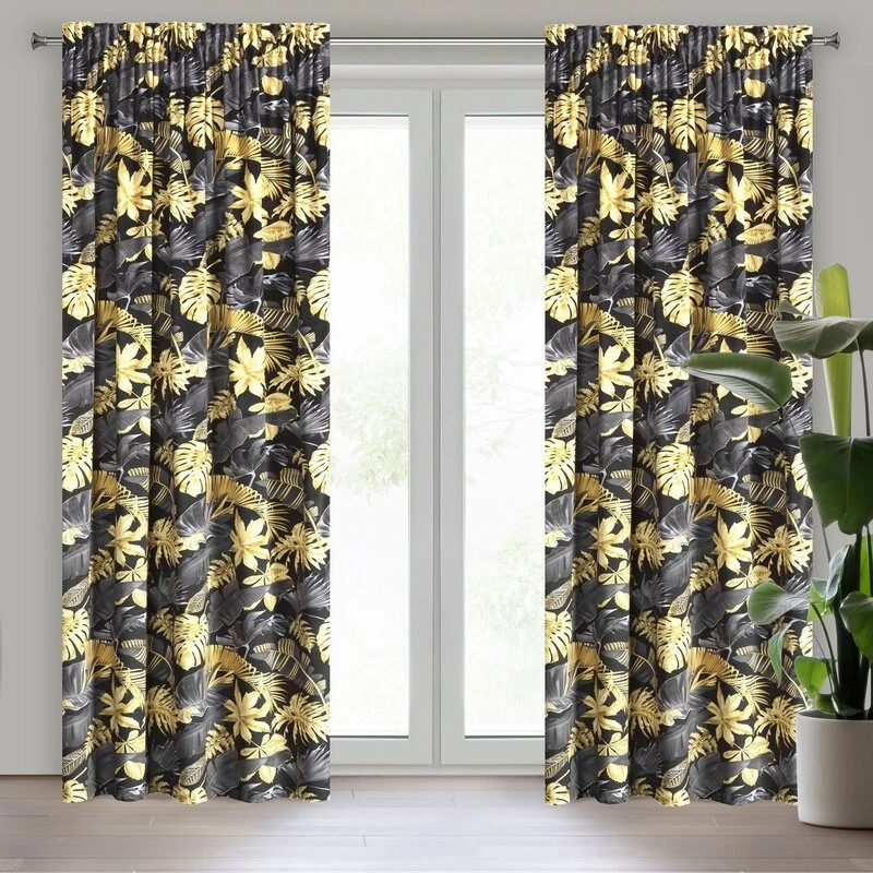 ZASŁONA GOTOWA BLER NA TAŚMIE 140 X 270 CM CZARNY
