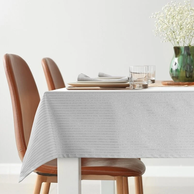 OBRUS FLASH 6 35 X 180 CM SREBRNY