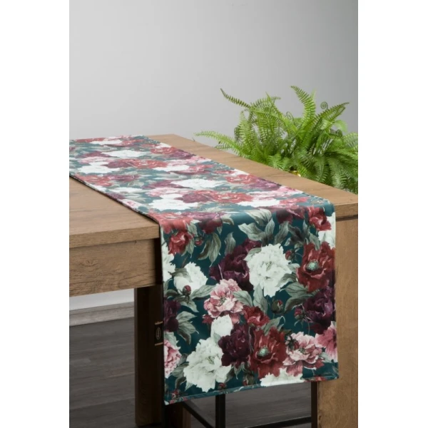 OBRUS VELVET 2 35 X 180 CM ZIELONY