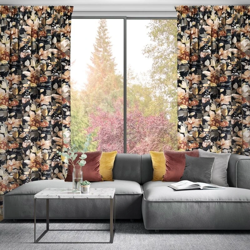 ZASŁONA GOTOWA BETTY NA TAŚMIE 140 X 300 CM GRAFITOWY
