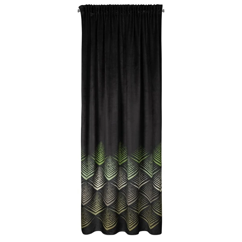 ZASŁONA GOTOWA ANGELINA NA TAŚMIE 140 X 270 CM CZARNY
