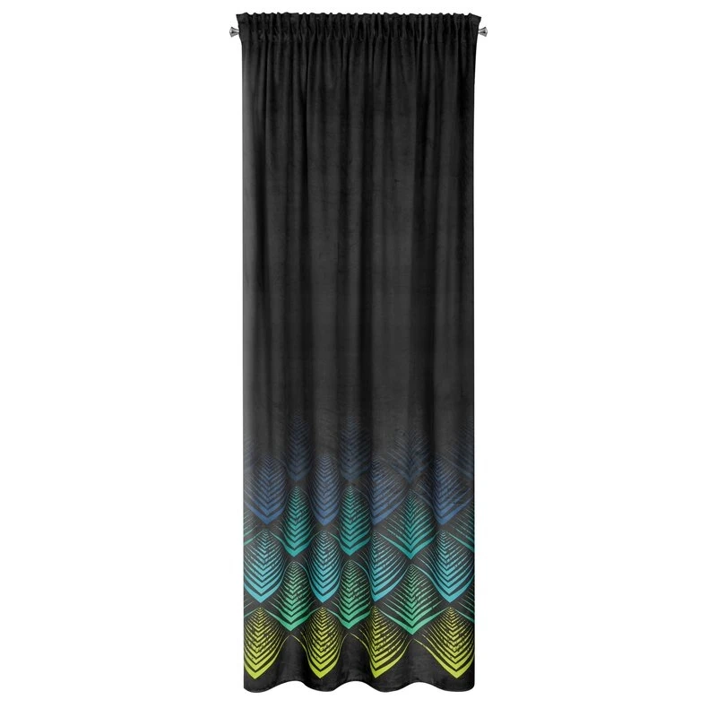 ZASŁONA GOTOWA ANGELINA NA TAŚMIE 140 X 270 CM CZARNY