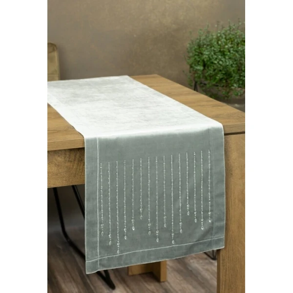 OBRUS ROYAL 3 35 X 220 CM SREBRNY