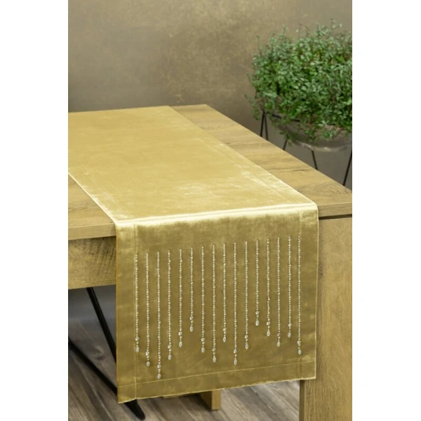 OBRUS ROYAL 3 35 X 220 CM ZŁOTY