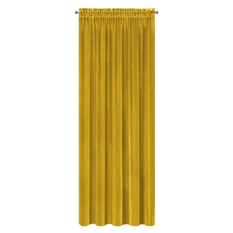 ZASŁONA GOTOWA SAMANTA NA TAŚMIE 140 X 270 CM MUSZTARDOWY