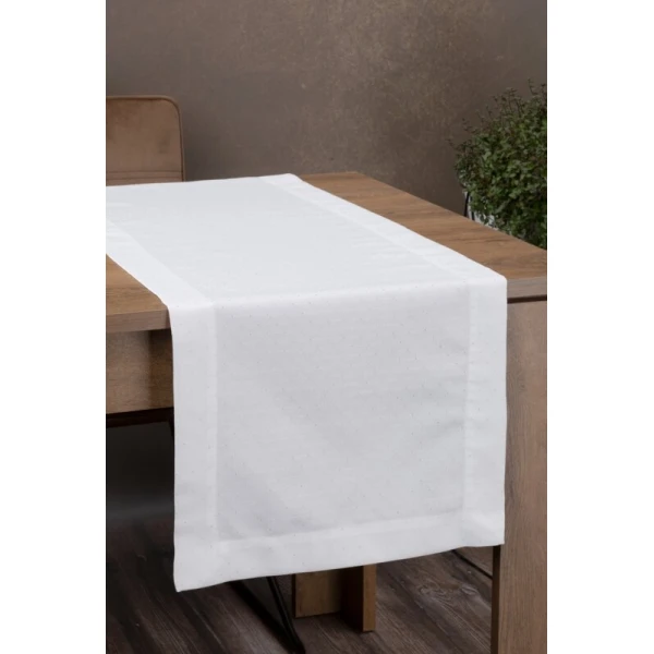 OBRUS ELLEN 40 X 200 CM BIAŁY