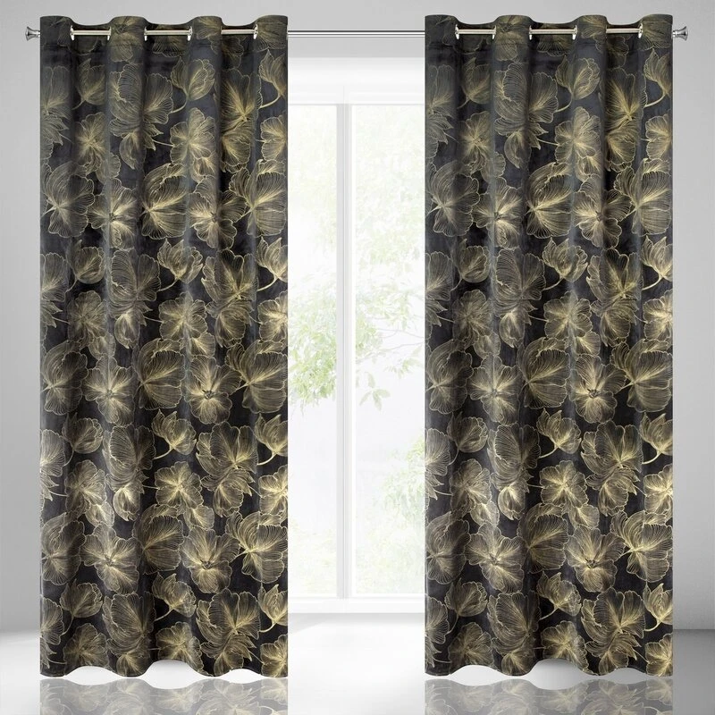 ZASŁONA GOTOWA STELLA 140 X 250 CM CZARNY