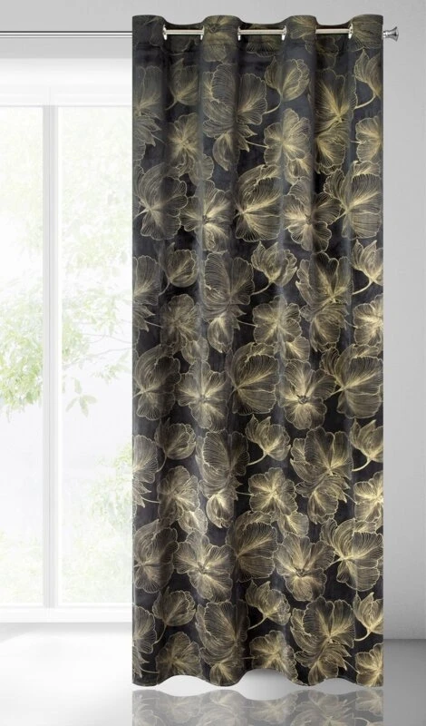 ZASŁONA GOTOWA STELLA 140 X 250 CM CZARNY