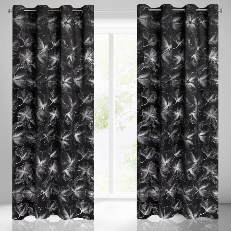ZASŁONA GOTOWA STELLA 140 X 250 CM CZARNY
