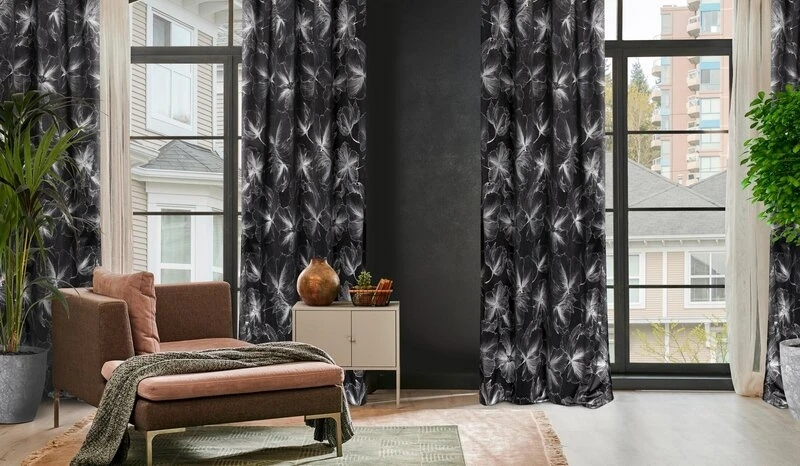 ZASŁONA GOTOWA STELLA 140 X 250 CM CZARNY