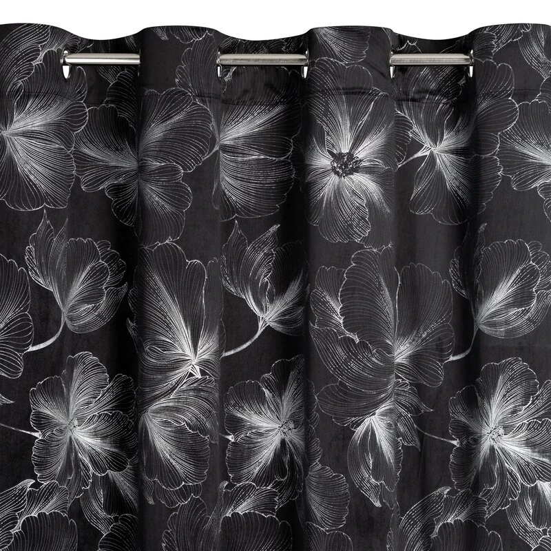 ZASŁONA GOTOWA STELLA 140 X 250 CM CZARNY