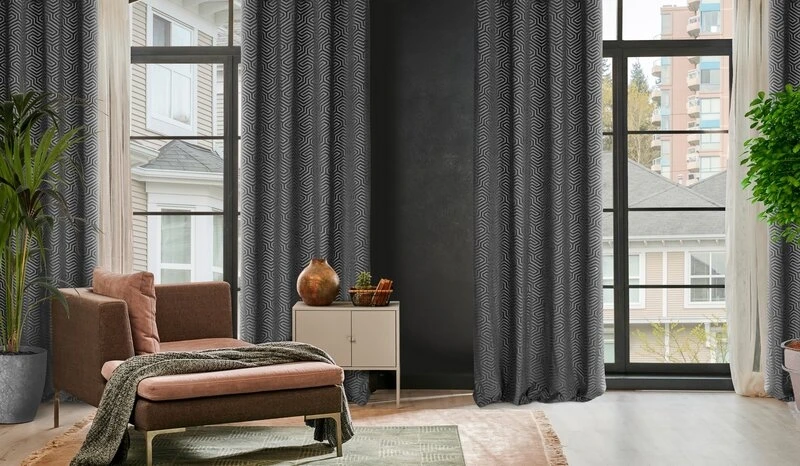 ZASŁONA GOTOWA INGA 140 X 250 CM CZARNY