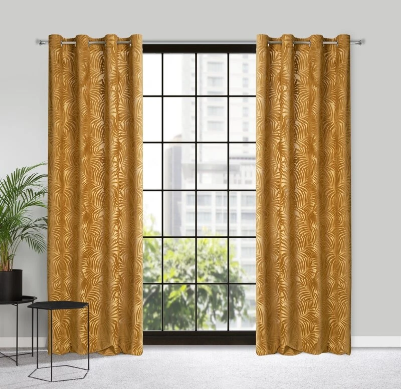 ZASŁONA GOTOWA LIVIA 140 X 250 CM ZŁOCISTY