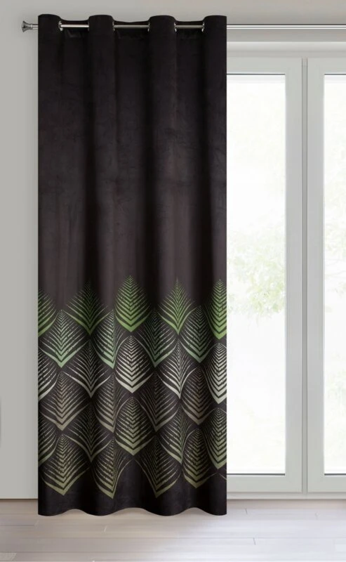 ZASŁONA GOTOWA ANGELINA 140 X 250 CM CZARNY