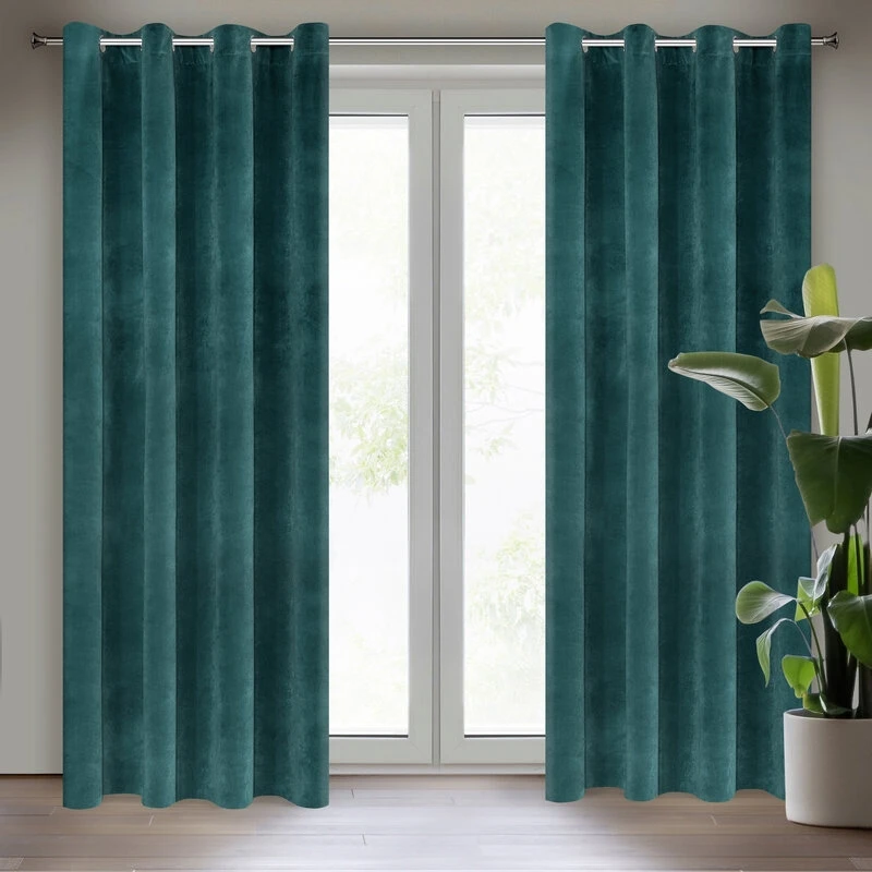 ZASŁONA GOTOWA VILLA 140 X 250 CM CIEMNOTURKUSOWY